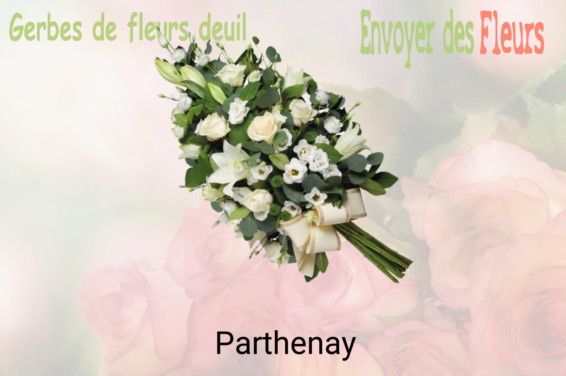 Gerbe de fleurs de deuil livrée à Parthenay